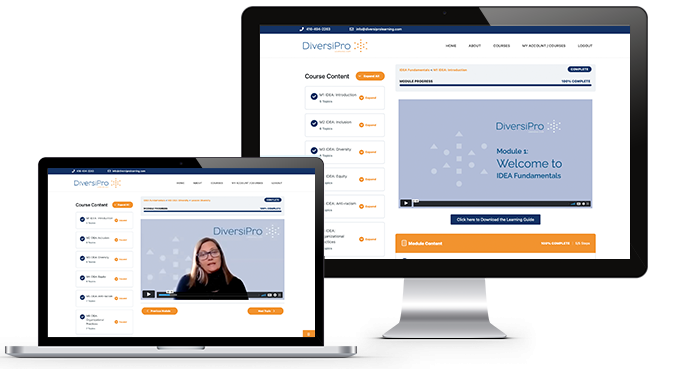 DiversiPro Learning LMS mockup