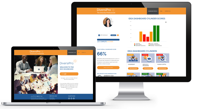 IDEA Dashboard web app mockup